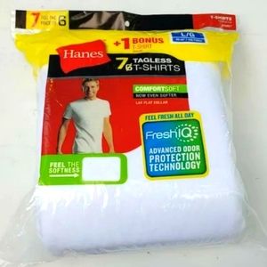 Hanes white tee 7 pack